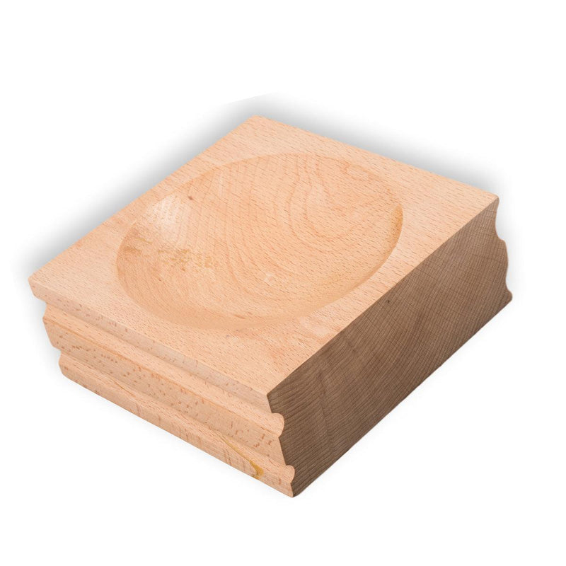 Large Wood Dapping Block 6" x 6" x 1-7/8" - Otto Frei