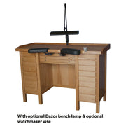 Maple Otto Frei Super Deluxe Adjustable Armrest Double Bank Watchmakers Workbench - Otto Frei