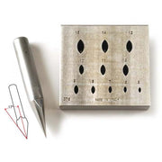 Marquise Bezel Block Small 4mm x 2mm to 14mm x 7mm 50% Ratio-11 Holes 17 Degree - Otto Frei