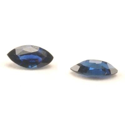 Marquise Faceted Genuine Blue Sapphire - Otto Frei
