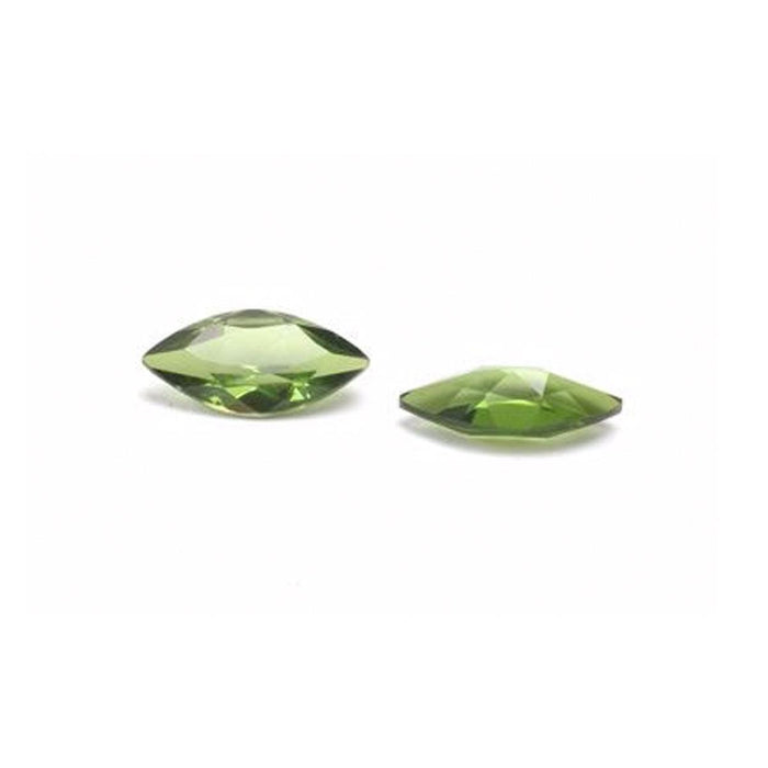Marquise Faceted Imitation Peridot - Otto Frei