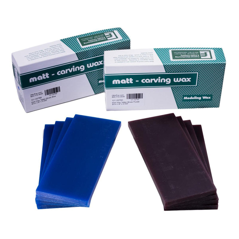 Matt Wax Tablet Slices-Blue or Purple-6" x 2-5/8" x 8mm Thick - Otto Frei