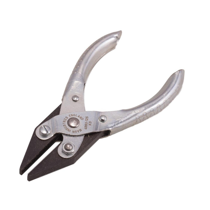 Maun Parallel Pliers Flat Nose Serrated Jaw with V Slot -Made in England - Otto Frei