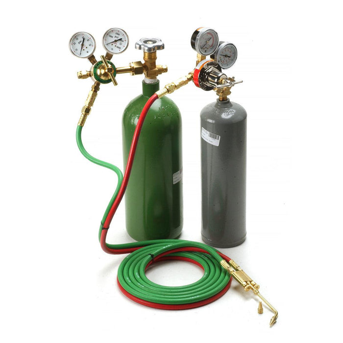 Meco Midget Torch Kit Complete For Oxygen/Acetylene With Hoses, Gauges & Empty Tanks - Otto Frei
