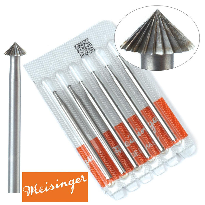 Meisinger Fig. 419 Special Flat 45 Degree Burs 2.0mm-3.50mm-Sold in Packs of 6 - Otto Frei
