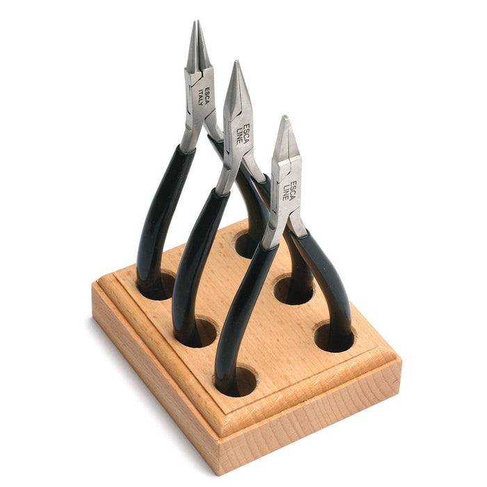 Microline 4-1/2" Pliers-No Springs - Kit of 3 on Wood Stand - Otto Frei