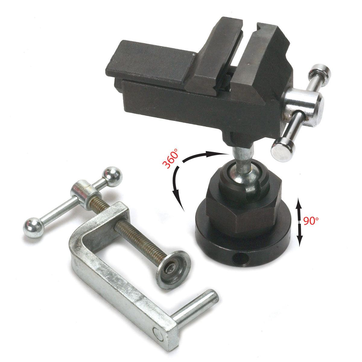 Mini 360° Rotating Bench Vise – Compact Multi-Function Clamp For DIY, Woodworking, Jewelry & Crafting, Aluminum Alloy