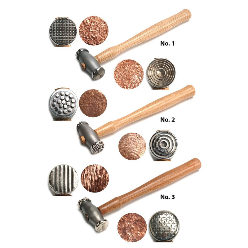 Modern Texturing Hammers: No.1, No. 2 & No. 3 - Otto Frei