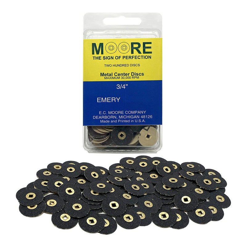 Moore's Discs Emery 3/4" Pack of 200 Discs - Otto Frei
