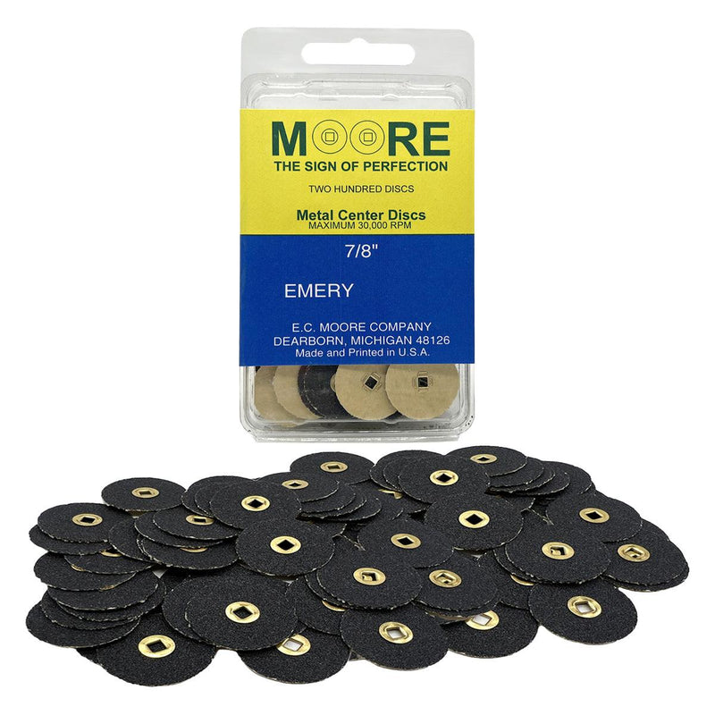 Moore's Discs Emery 7/8" Pack of 200 Discs - Otto Frei