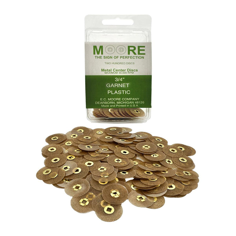 Moore's Plastic Discs Garnet 3/4" Pack of 200 Discs - Otto Frei