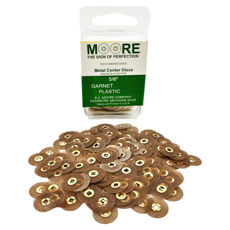 Moore's Plastic Discs Garnet 5/8" Pack of 200 Discs - Otto Frei