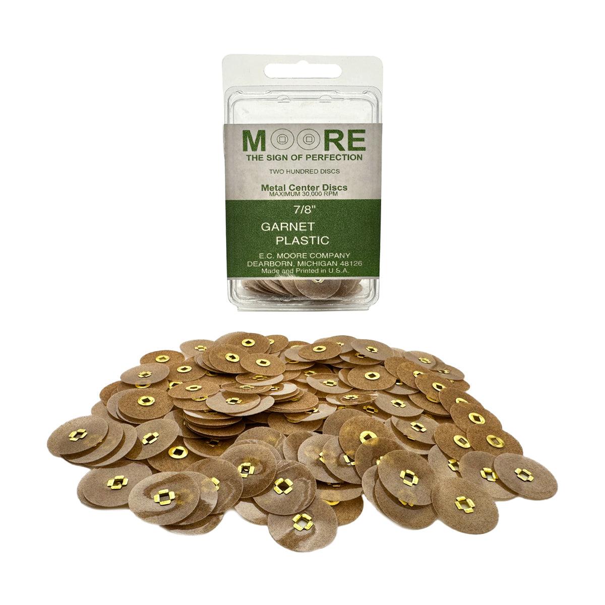 Moore's Garnet Snap-On Abrasive Discs 7/8