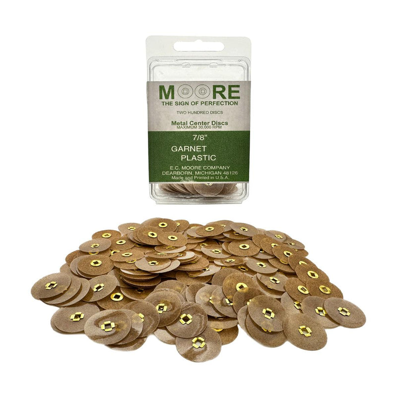 Moore's Plastic Discs Garnet 7/8" Pack of 200 Discs - Otto Frei