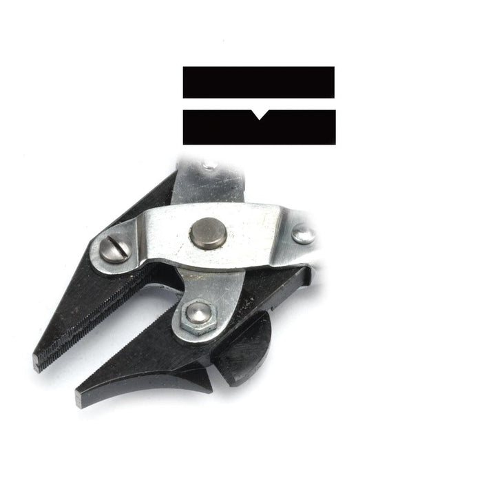 Narrow Flat Nose with Side Cutter Serrated Jaw With V Slot Parallel Pliers - Otto Frei