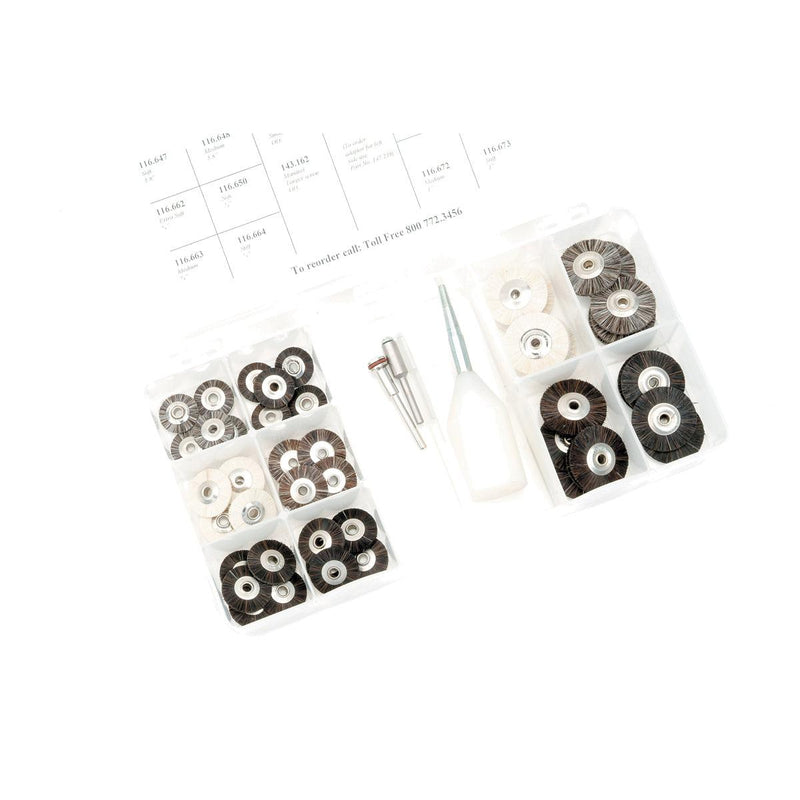 Natural Bristle Brush Kit Unmounted 1/8" Hole - Otto Frei