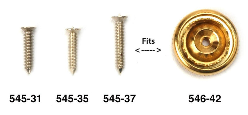 Nickel Silver & Brass Screw Posts and Screw Button Back - .061" Diameter - Otto Frei