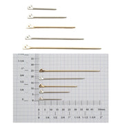 Nickel Silver & Yellow Plated Pinstems - Packs of 12 - Otto Frei