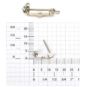 Nickel Silver Pin Back 1/2" Length Fusion - Packs of 12 - Otto Frei