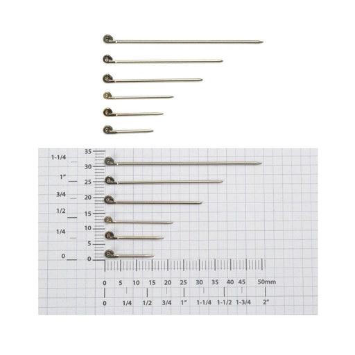 Nickel Silver Pinstems with Rivet - Packs of 12 - Otto Frei