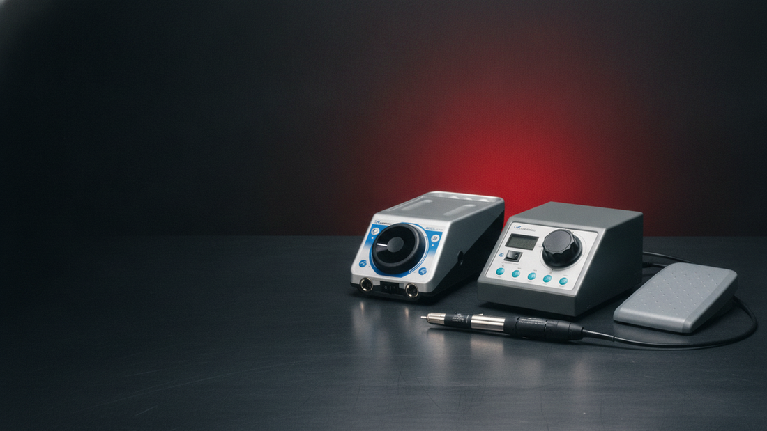 NSK micromotors and handpieces on slate