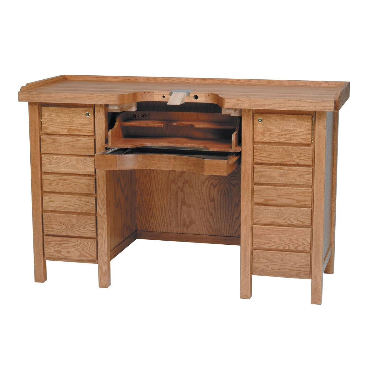 Oak John Frei Double Bank Custom Workbench - Otto Frei