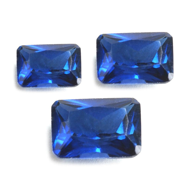 Octagon Faceted Lab-Created Blue Sapphire - Otto Frei