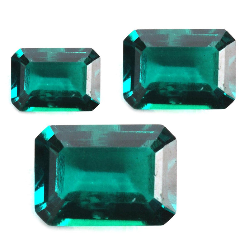 Octagon Faceted Lab-Created Emerald - Otto Frei