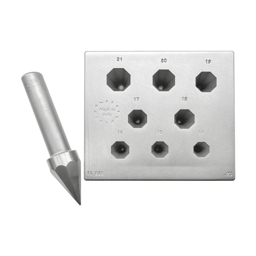 Octagonal Bezel Block 14mm to 21mm 11 Holes 17 Degree - Otto Frei