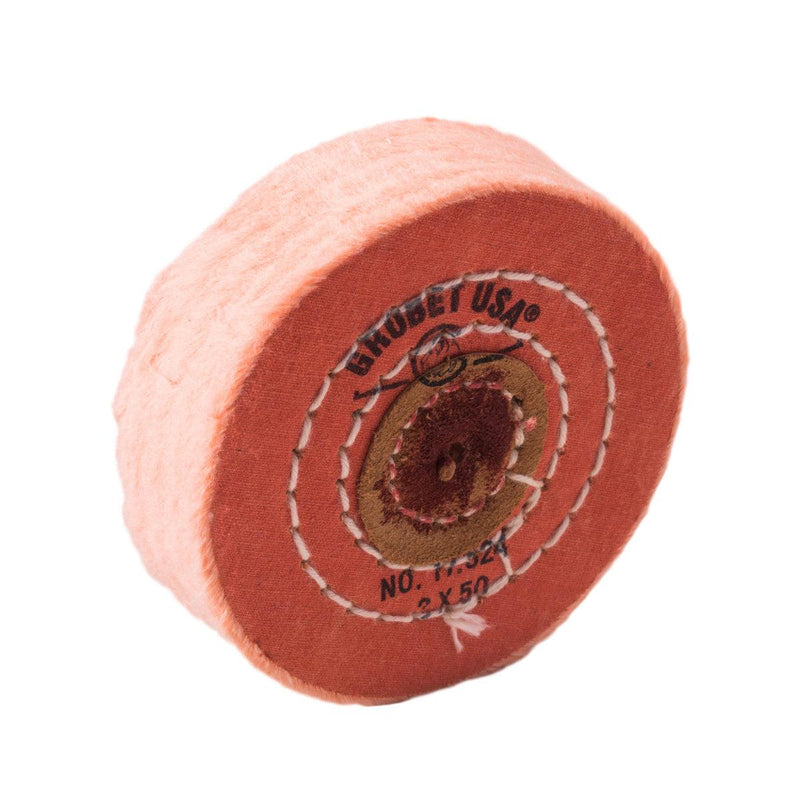 Orange Color Treated Muslin Buffs-3" x 50 Ply - Otto Frei