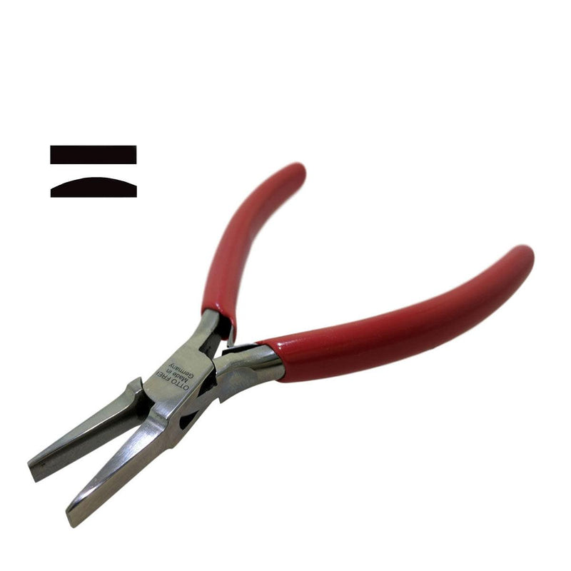 Otto Frei Half Round/Flat Nose 4-1/2" Mirror Polished Bending Pliers - Otto Frei