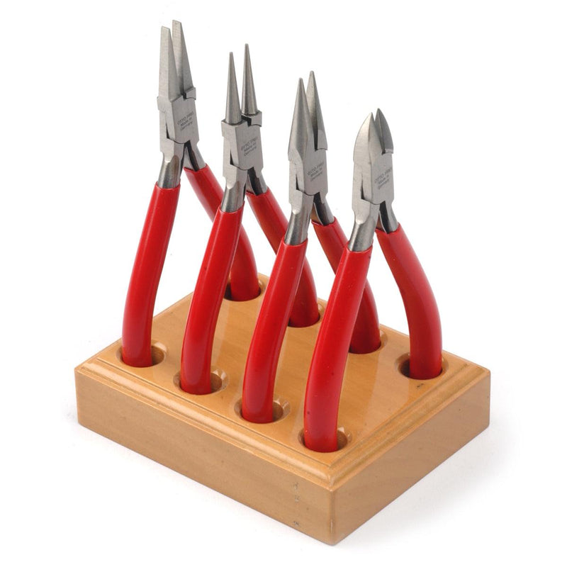 Otto Frei 4-3/4" Lap-Joint Pliers - Kit of 4 on Wood Stand - Otto Frei