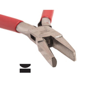 Otto Frei 6-1/4" Half-Round/Flat Nose Mirror Polished Bending Pliers - Otto Frei