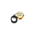 Lupa triple de oro 10X Otto Frei con lente de 18 mm de diámetro, empuñadura de goma y estuche