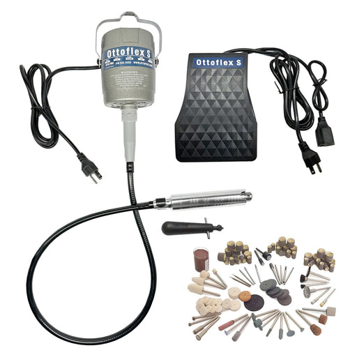 Ottoflex S Flex Shaft Kit-30 Handpiece, Foot Control, AK21 Kit-88 Piece Bits - Otto Frei