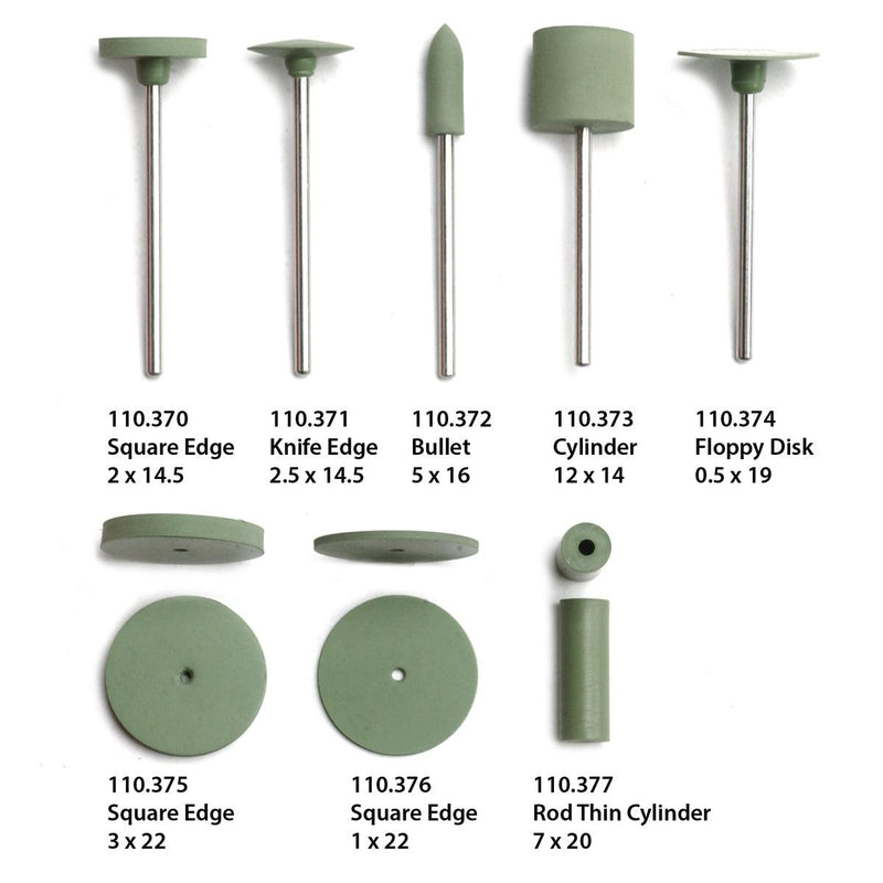 Ottotech by EVE Flexacrylic Green Extra Fine Polishing Wheels - Otto Frei