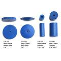 Ottotech by EVE Germany Silicone Dark Blue Semi-Coarse Polishing Wheels - Square Edge 7/8"
