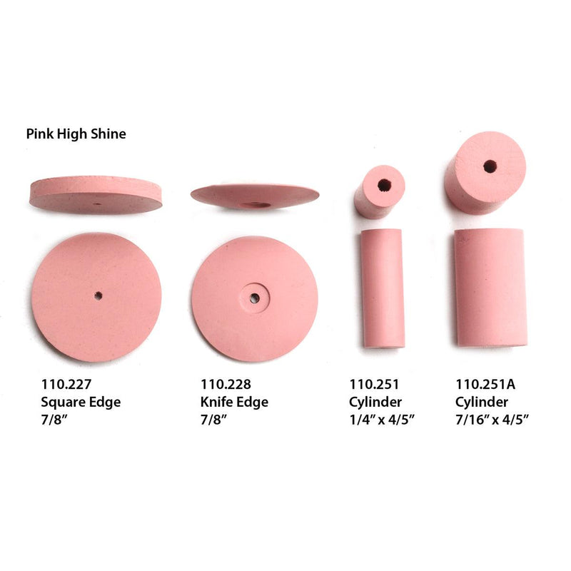 Ottotech by EVE Germany Silicone Pink Hi-Shine Polishing Wheels - Otto Frei