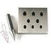 Oval Bezel Block Large 14mm x 10.5mm to 21mm x 15.75mm 75% Ratio-8 Holes 17 Degree - Otto Frei