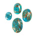 Oval Blue Mosaic Turquoise Cabochons - Otto Frei
