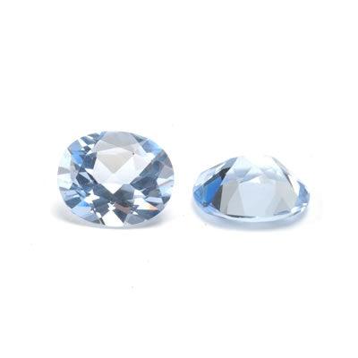 Oval Faceted Imitation Aquamarine - Otto Frei