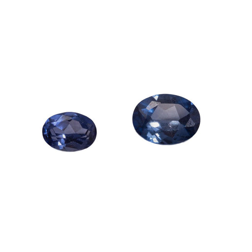 Oval Faceted Lab-Created Light Blue Sapphire