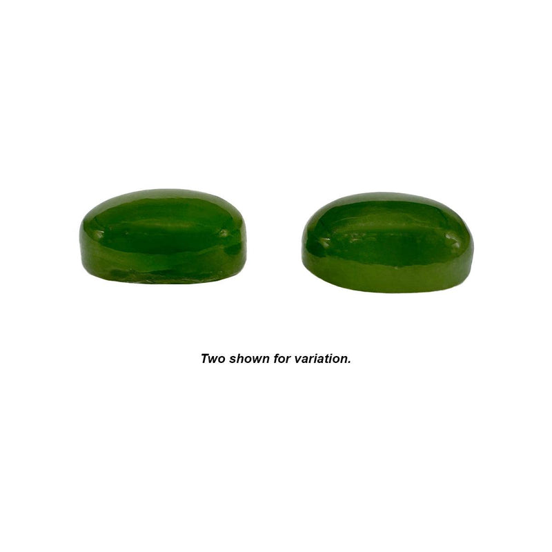 Oval Genuine 11x9mm Nephrite Jade Cabochon - Otto Frei