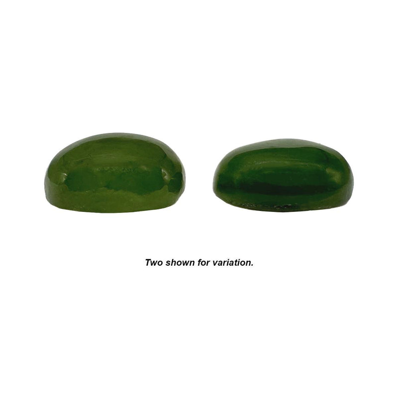 Oval Genuine 12x10mm Nephrite Jade Cabochon - Otto Frei