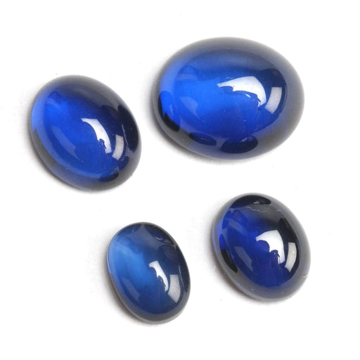 Oval Lab-Created Blue Sapphire Cabochon - Otto Frei