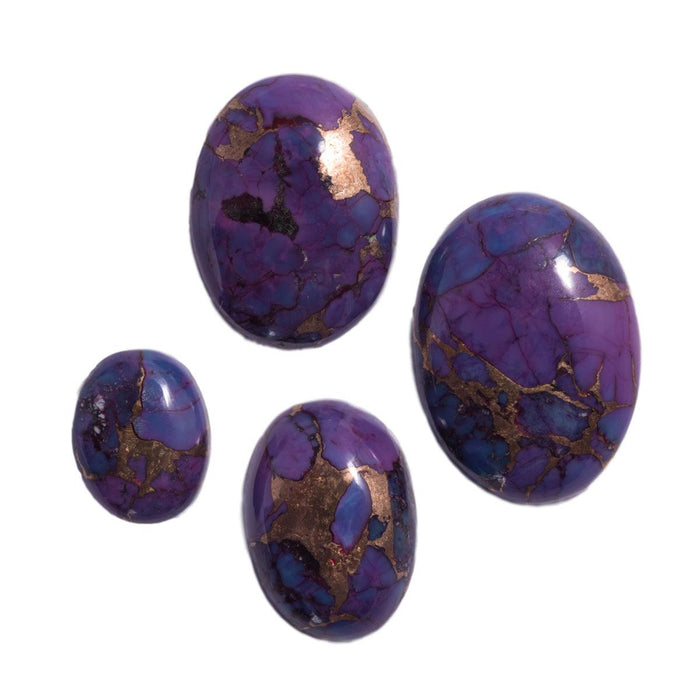 Oval Purple Mosaic Turquoise Cabochons - Otto Frei