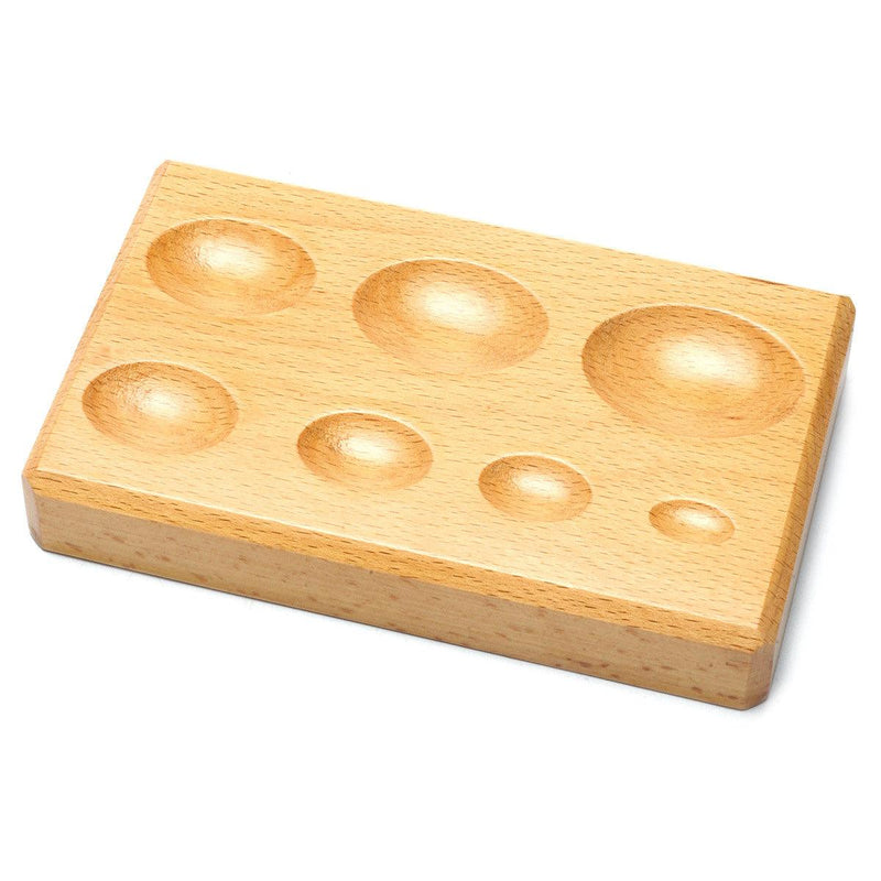 Oval Shape Depressions Hardwood Dapping Block - Otto Frei