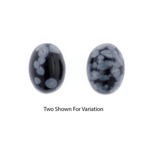 Oval Snowflake Obsidian Cabochon - Otto Frei