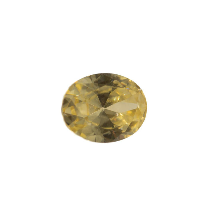 Oval Synthetic Canary Yellow 10x8mm Cubic Zirconia - Otto Frei