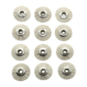 Pack-12 Extra Soft 3/4" Natural Bristle Brushes-Unmounted With 1/8" Hole - Otto Frei